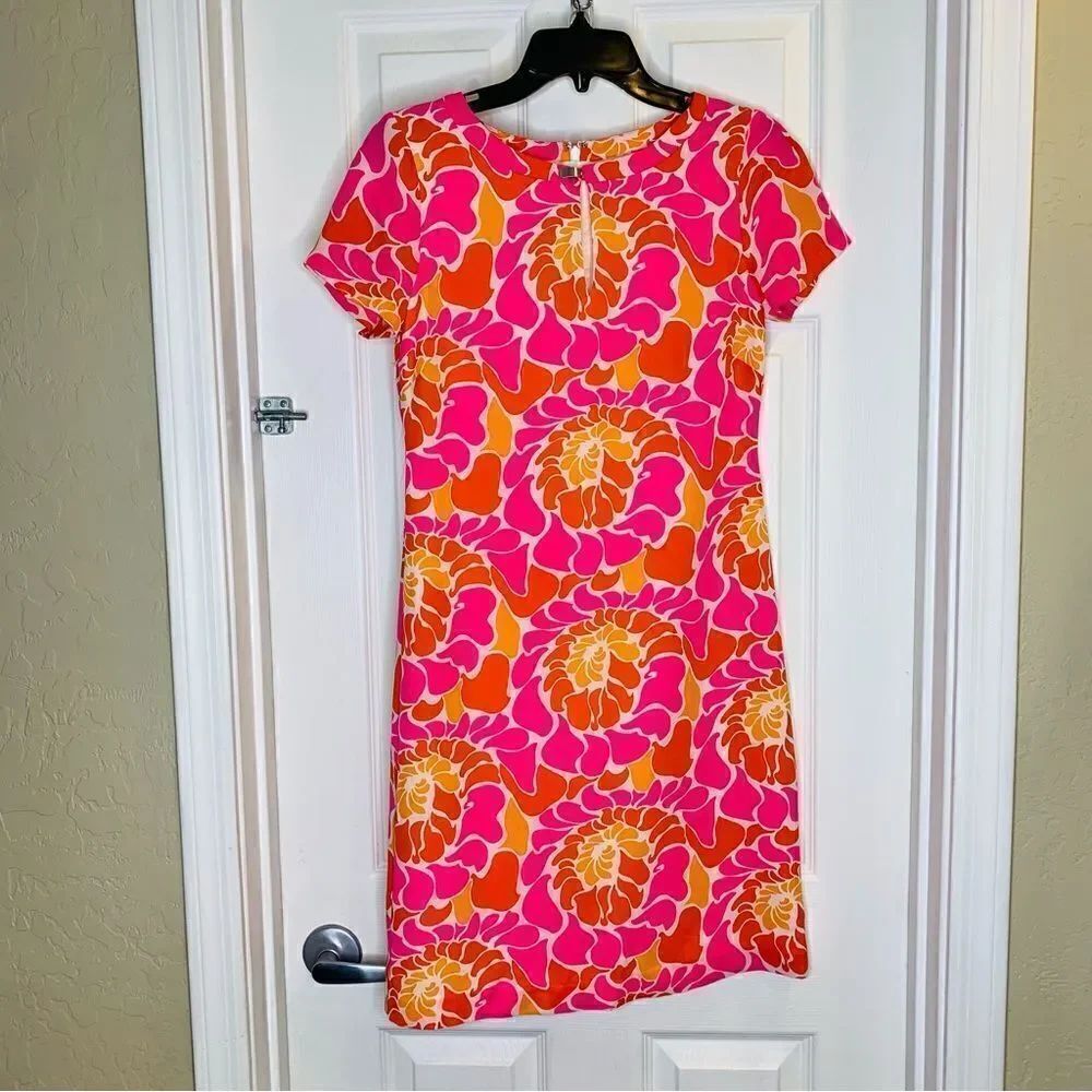Banana Republic Retro Print Sheath Dress Size 2